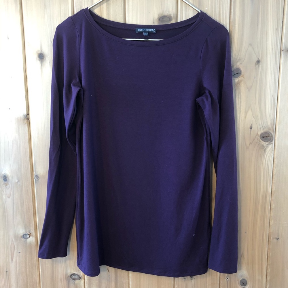 Eileen Fischer Boat Neck Long Sleeve